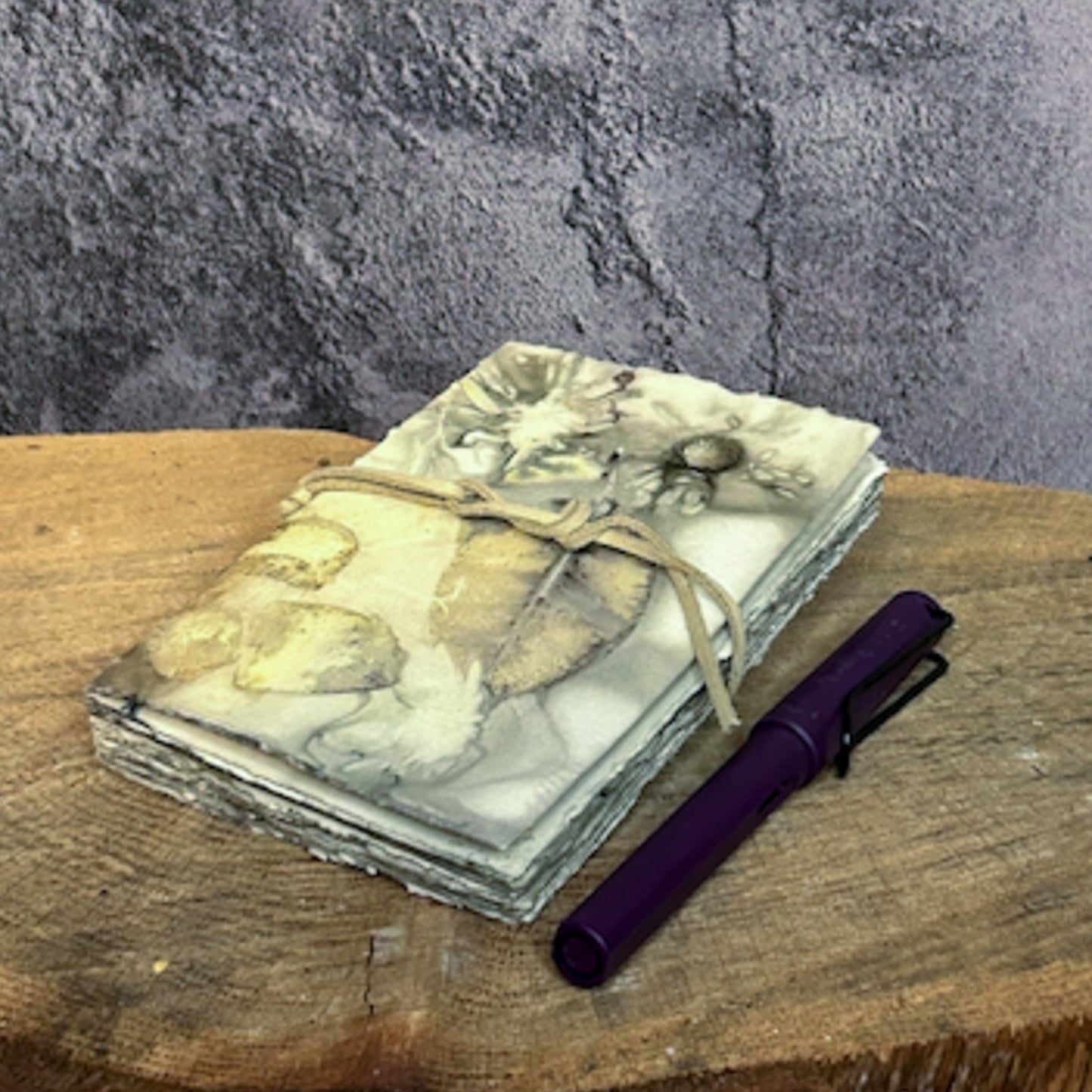 Plant-Stained Paper Journal - Small Classic - "Daisy" - Plant-Stained Interior Pages