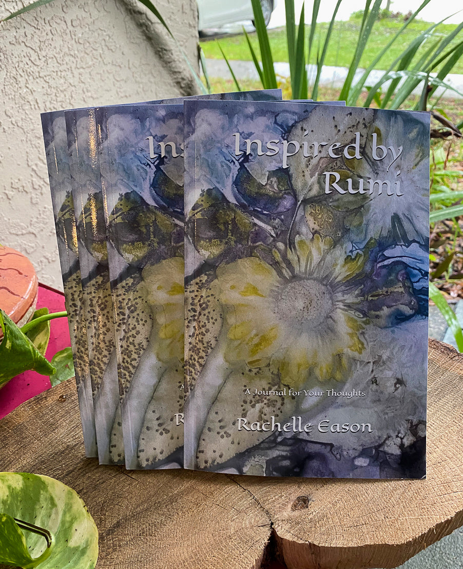 Plant-Stained Paper Journal - Inspired by Rumi Printed Book - A Journal for Your Thoughts