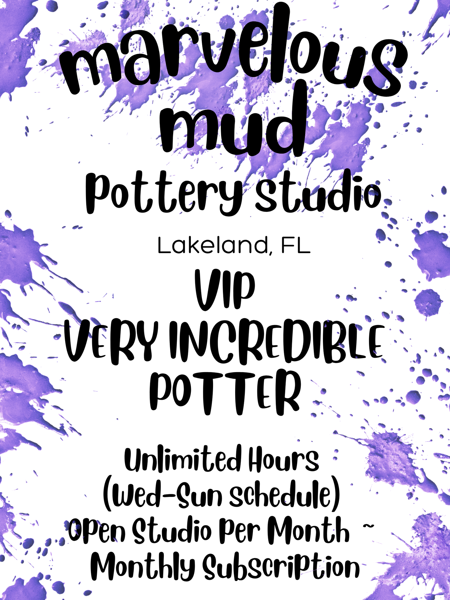 MMPS VIP Unlimited Open Studio-Monthly Subscription