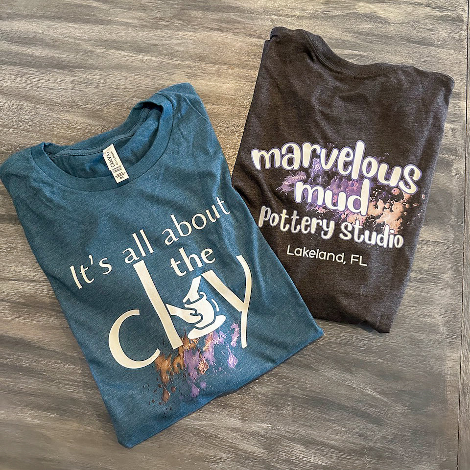 T-Shirt - It's All About the Clay - Marvelous Mud Logo