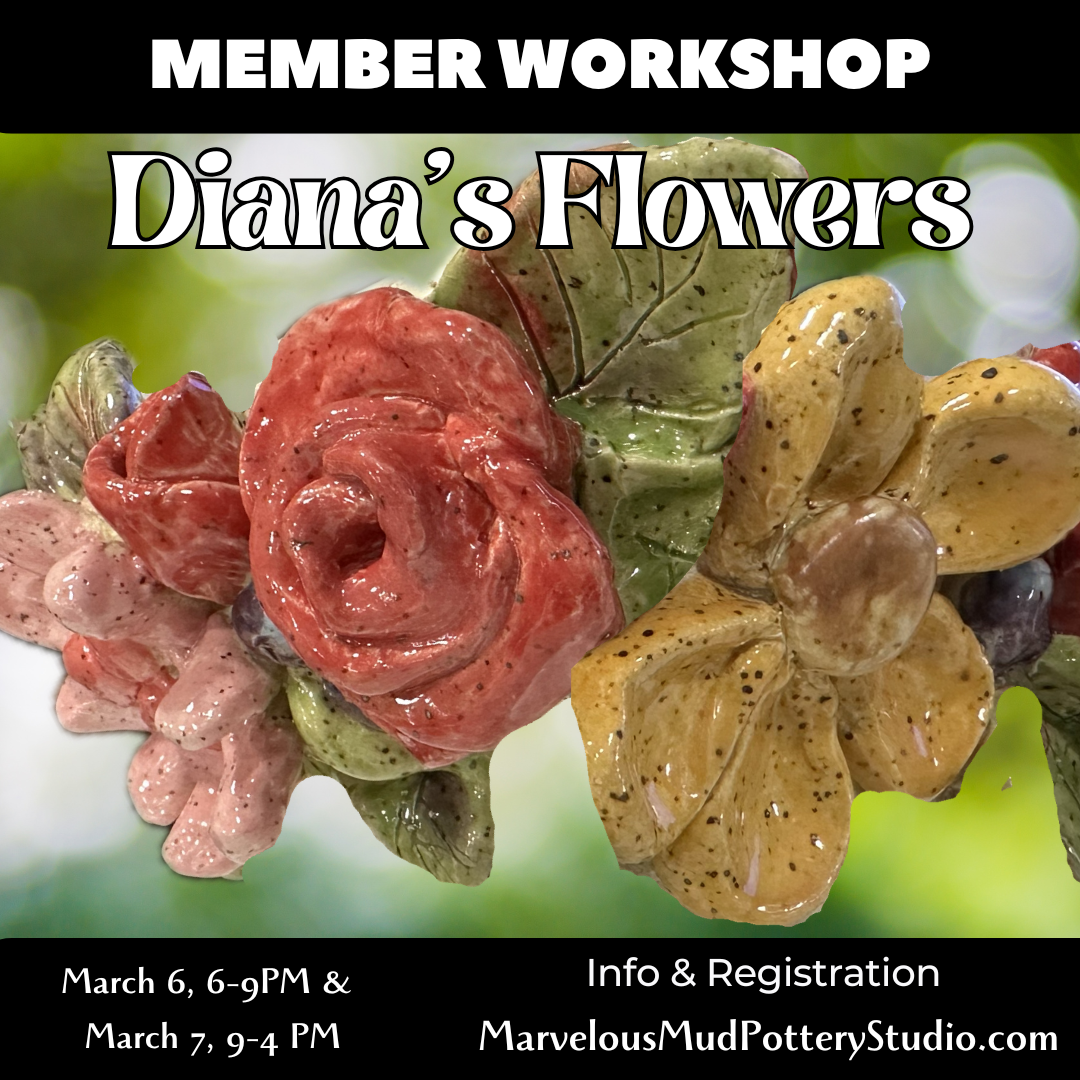 Diana's Flowers - Handbuilding Beauty -Pottery Workshop