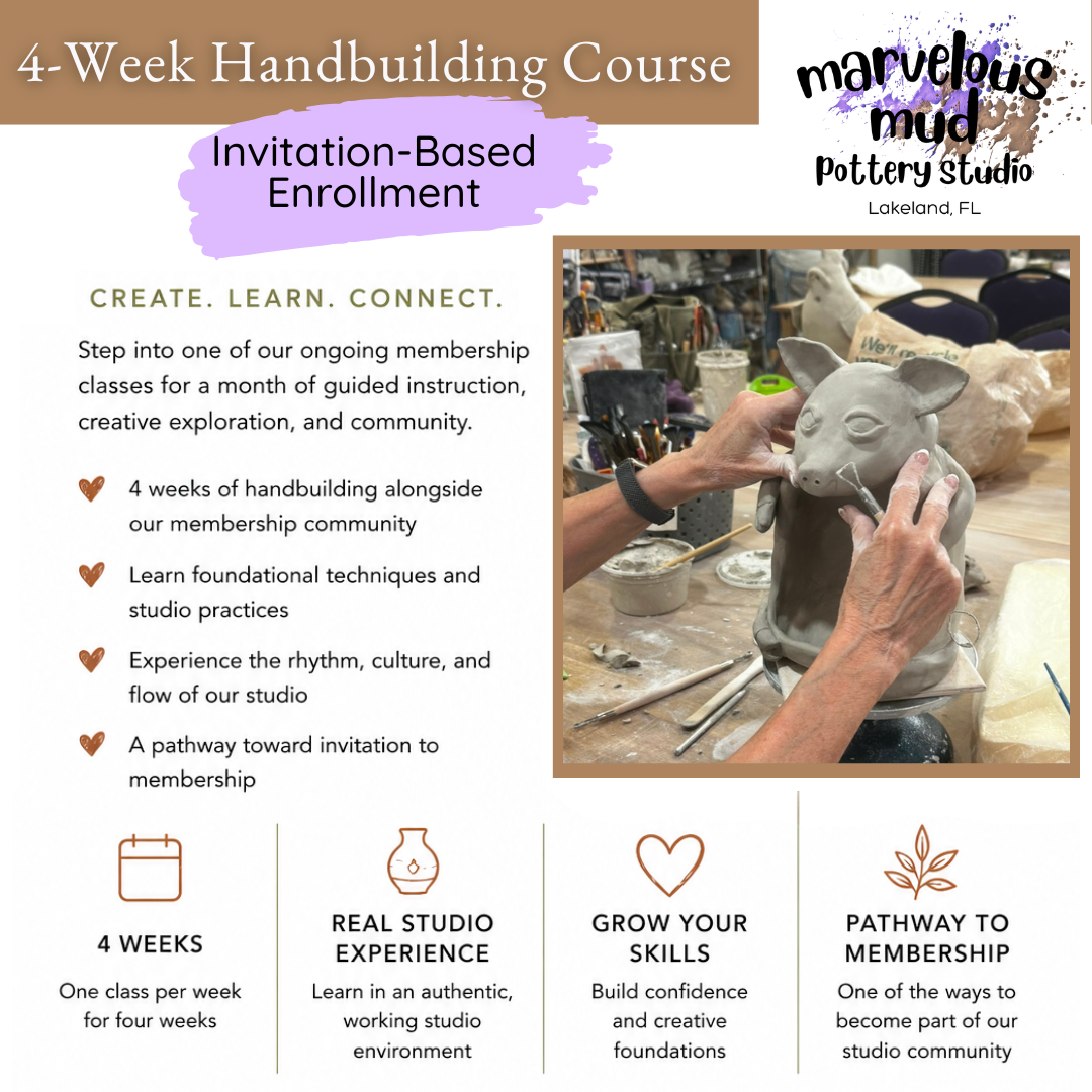 Pottery Classes -4-Week Overlap with Membership