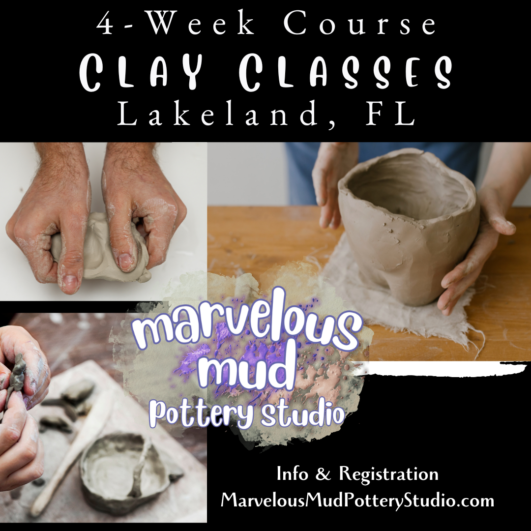 Pottery 4 Week Clay Classes 2025 - In-Person Adult Clay Course