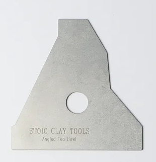 Clay Tool -Stoic Angled Tea Bowl - Rigid Metal Rib