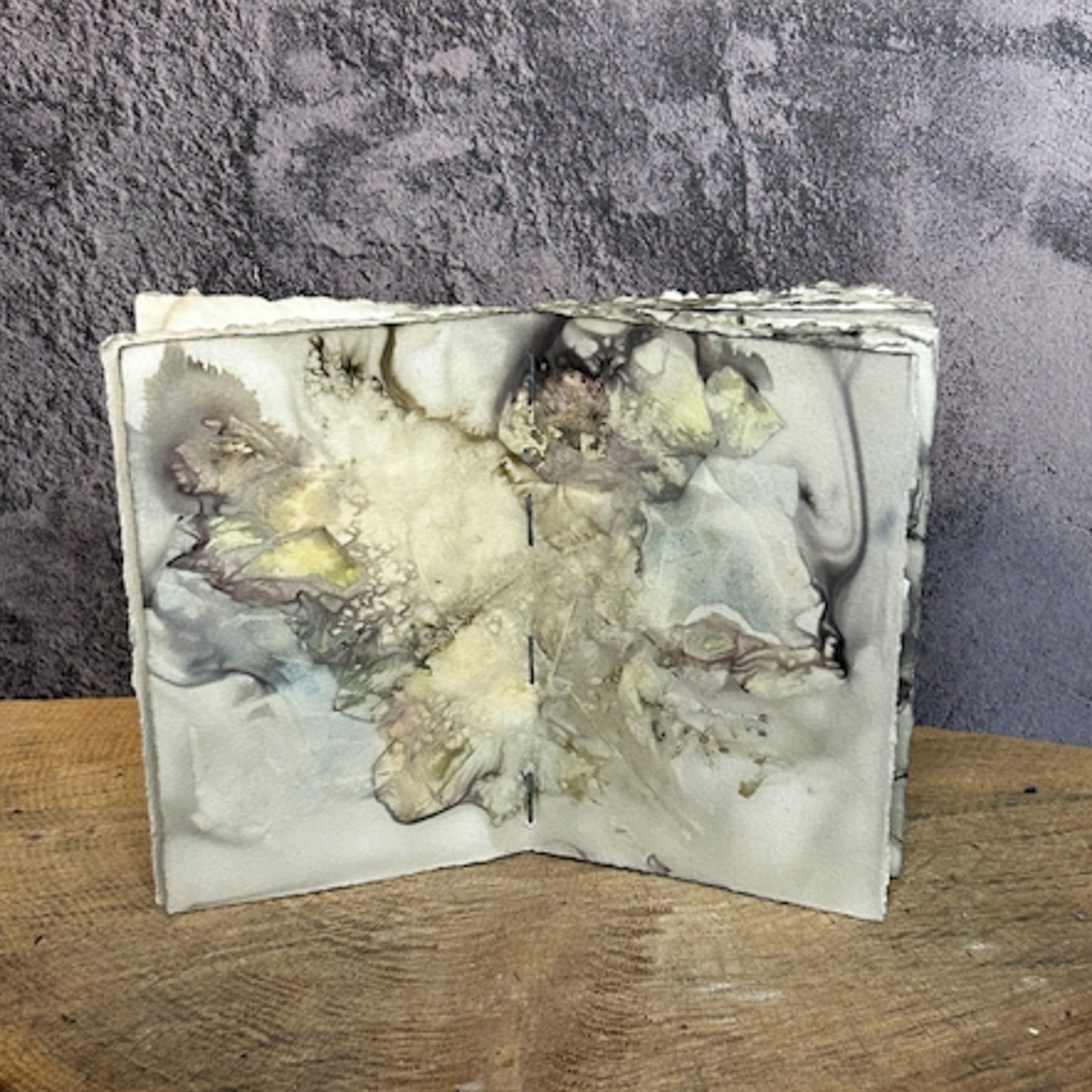 Plant-Stained Paper Journal - Small Classic - "Daisy" - Plant-Stained Interior Pages