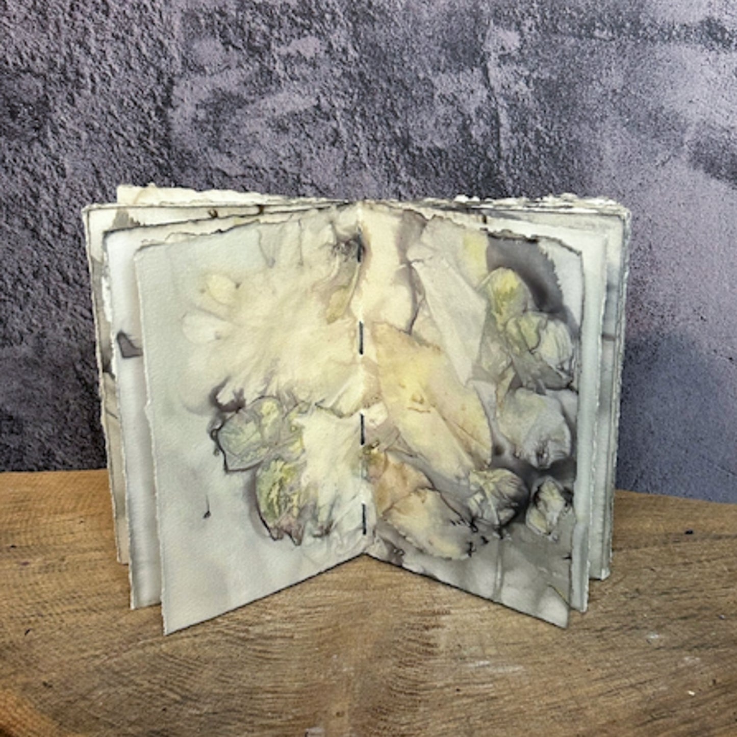 Plant-Stained Paper Journal - Small Classic - "Daisy" - Plant-Stained Interior Pages