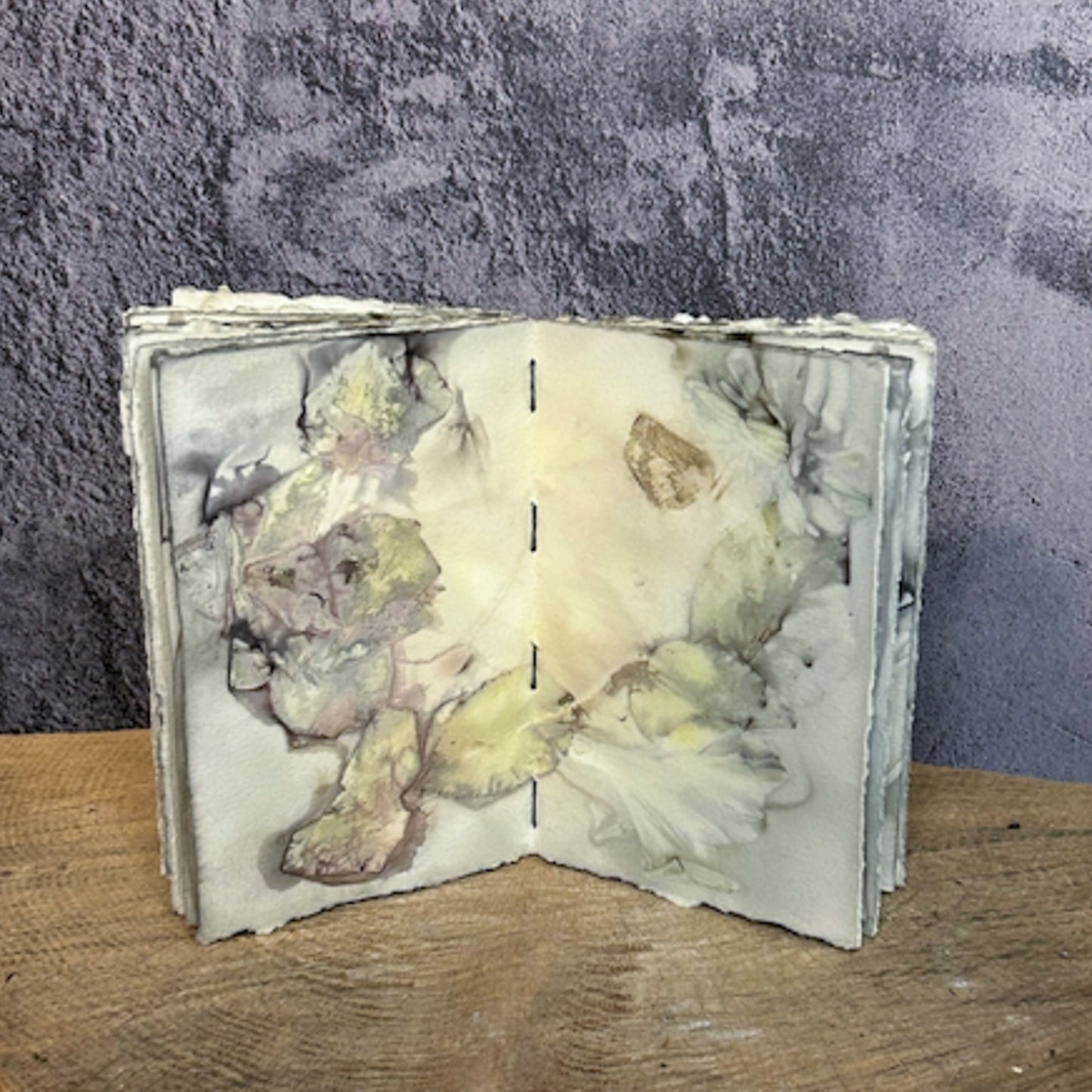Plant-Stained Paper Journal - Small Classic - "Daisy" - Plant-Stained Interior Pages