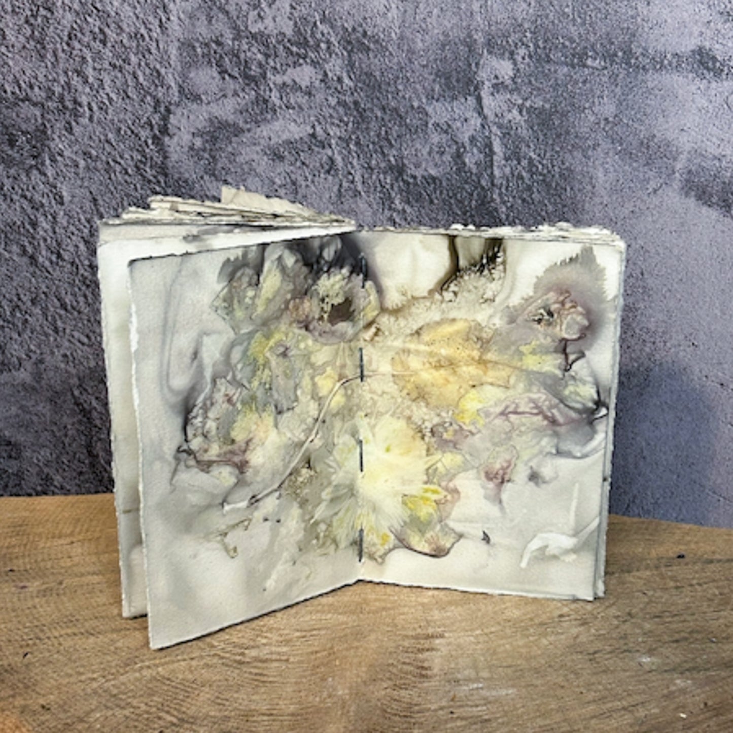 Plant-Stained Paper Journal - Small Classic - "Daisy" - Plant-Stained Interior Pages