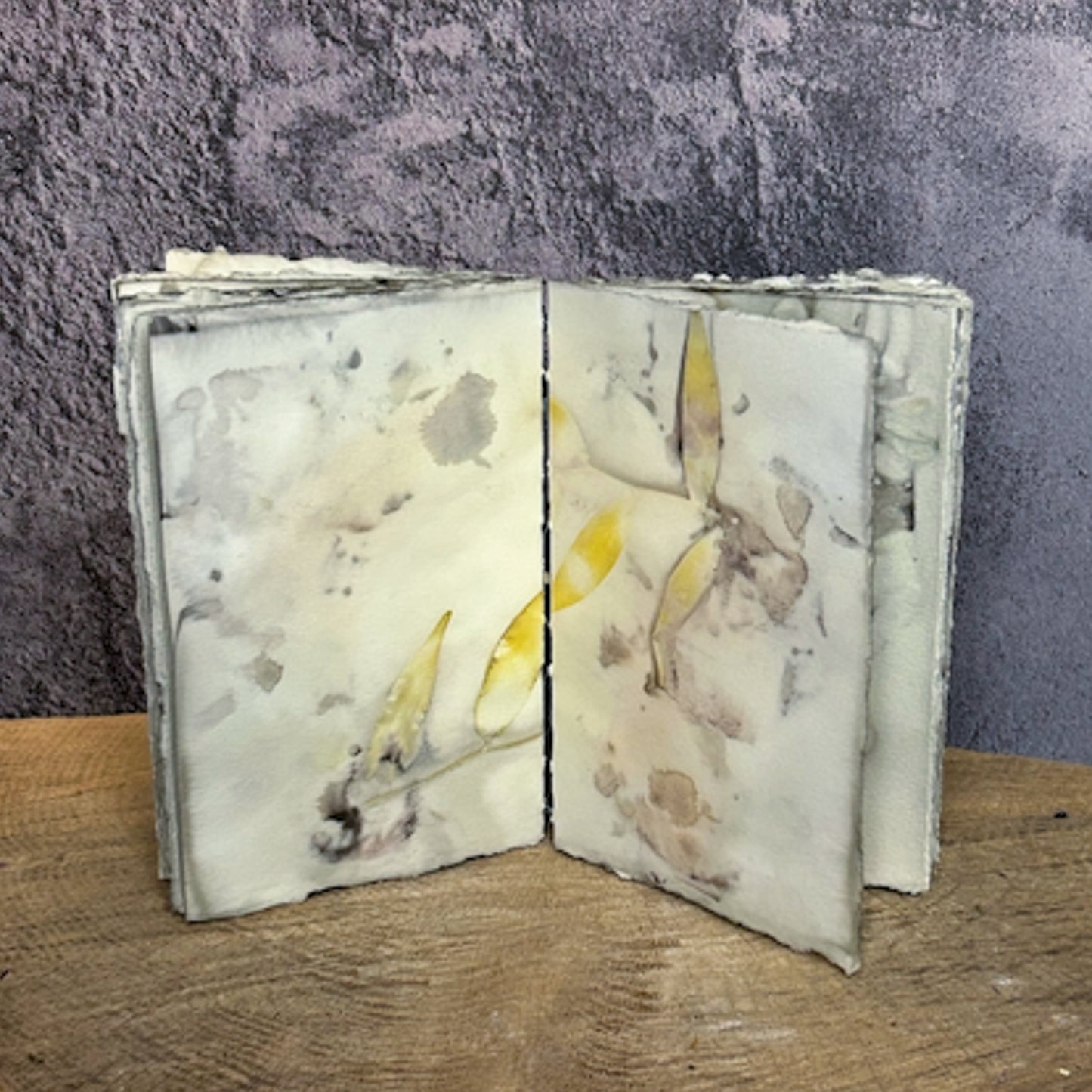 Plant-Stained Paper Journal - Small Classic - "Daisy" - Plant-Stained Interior Pages