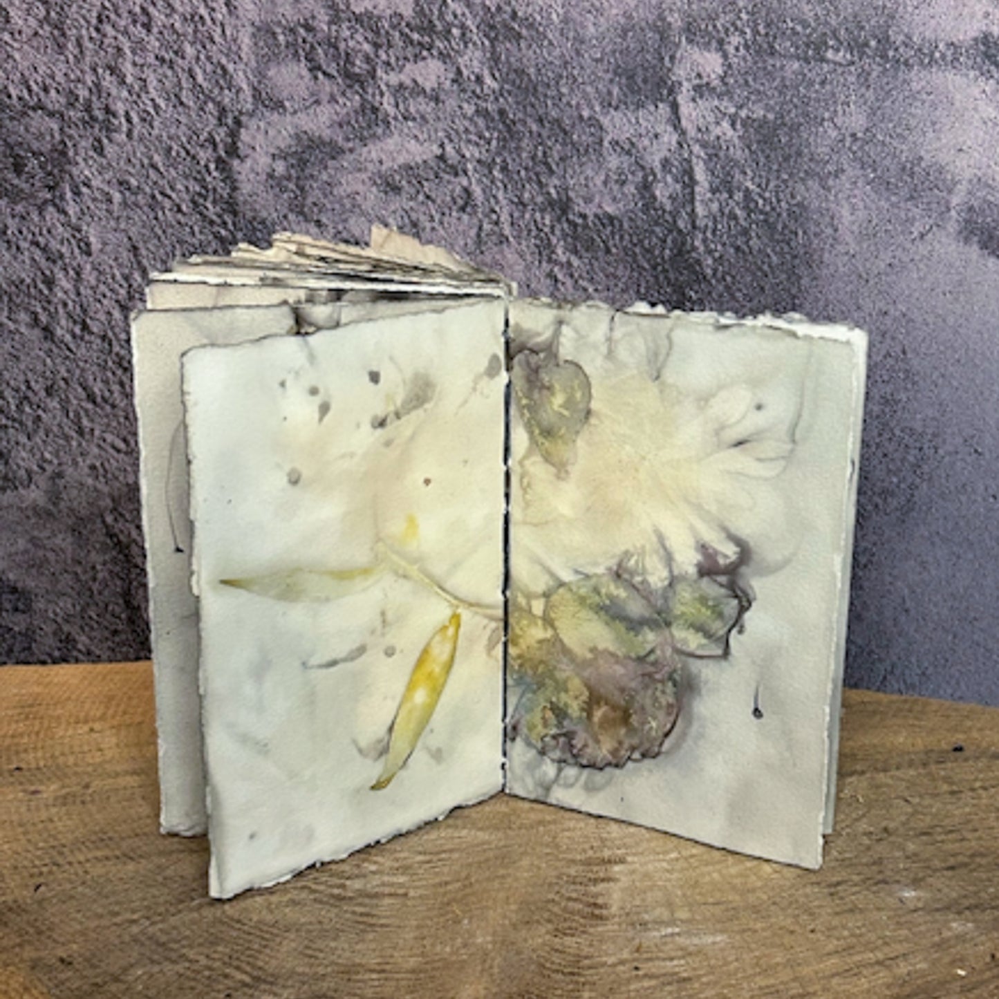 Plant-Stained Paper Journal - Small Classic - "Daisy" - Plant-Stained Interior Pages