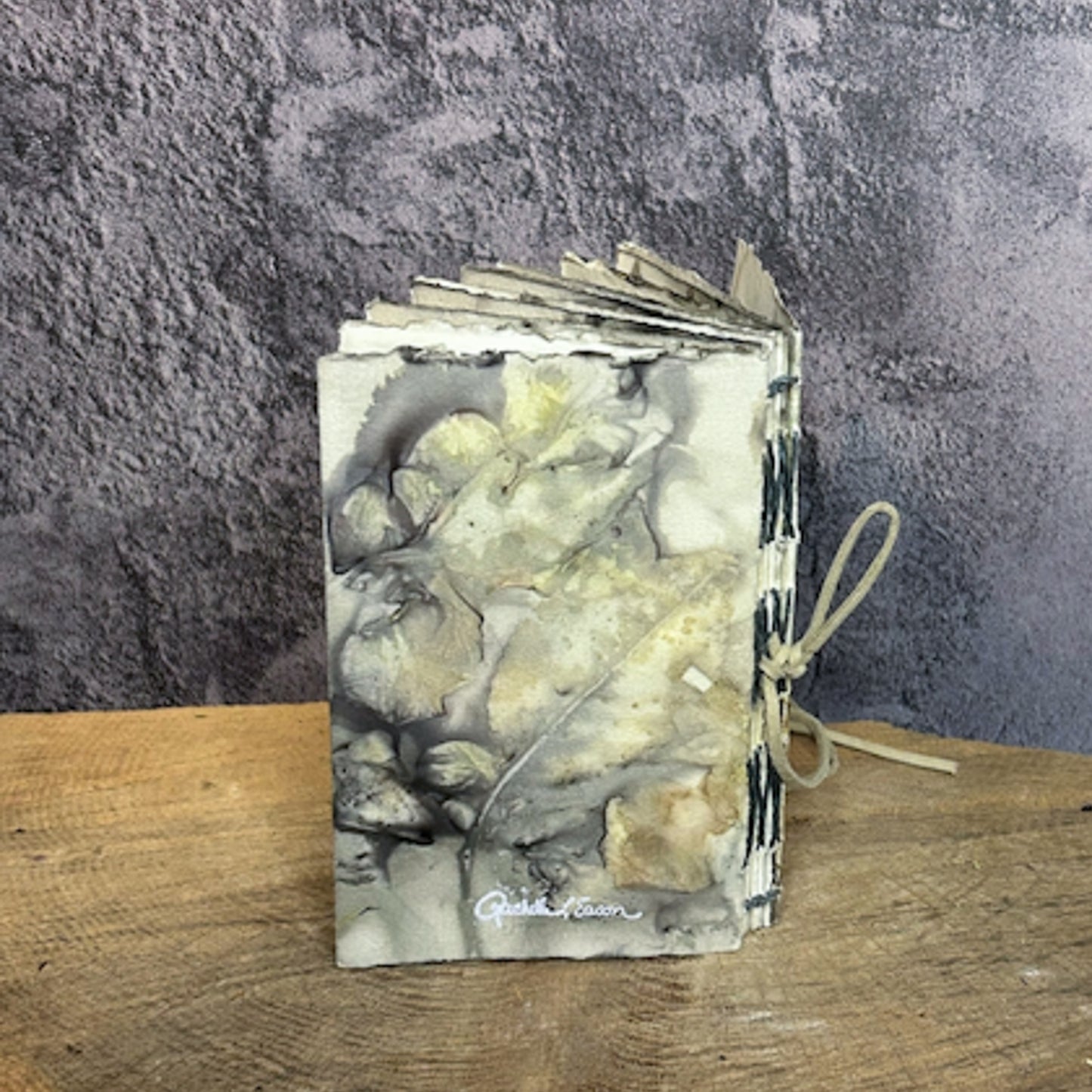 Plant-Stained Paper Journal - Small Classic - "Daisy" - Plant-Stained Interior Pages