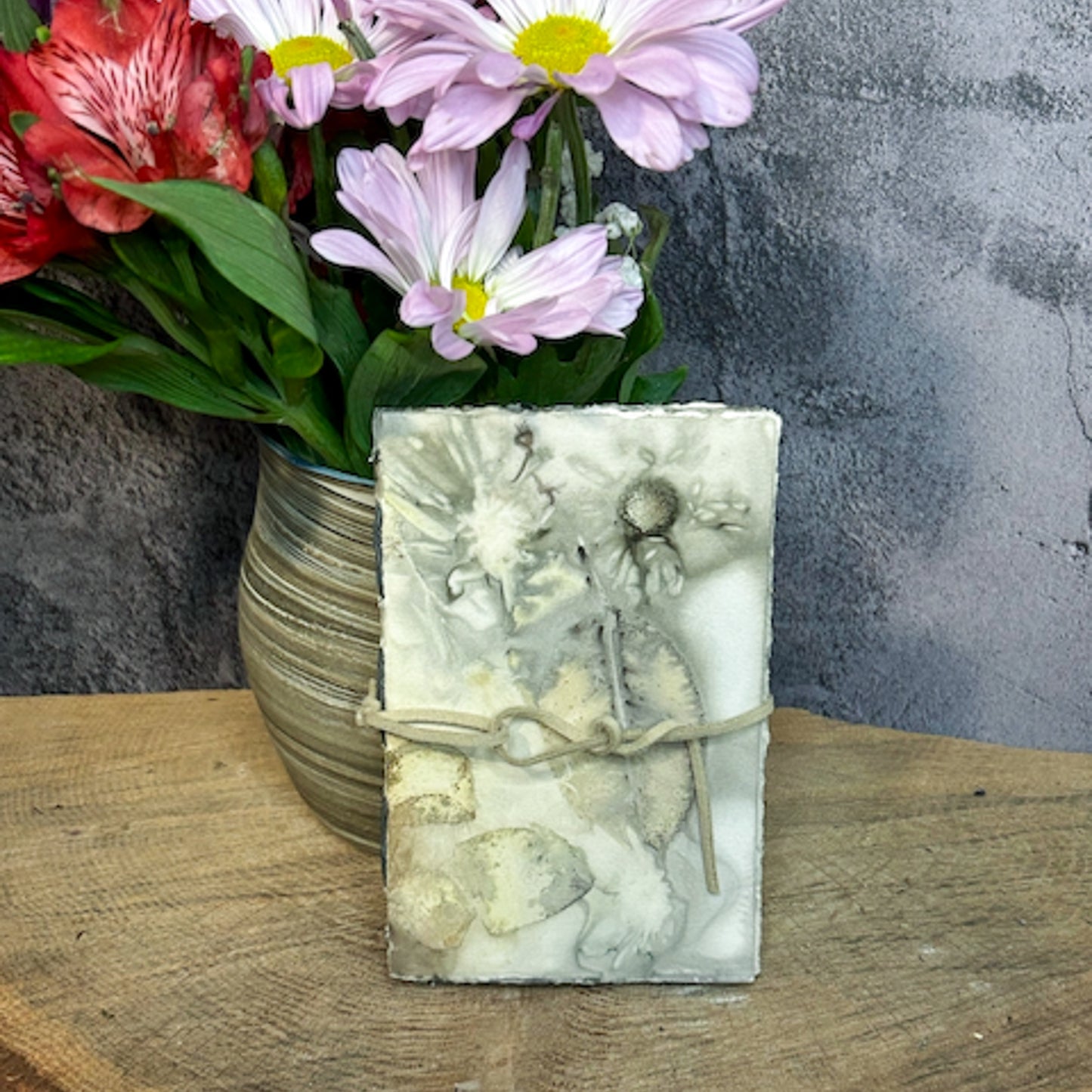 Plant-Stained Paper Journal - Small Classic - "Daisy" - Plant-Stained Interior Pages