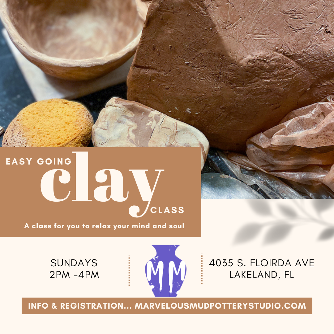 Pottery Class - Sunday Afternoon - 1 Part Class