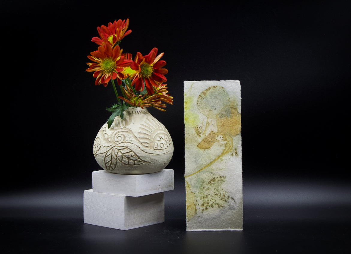 Plant-Stained Paper Bookmark - Artist Choice