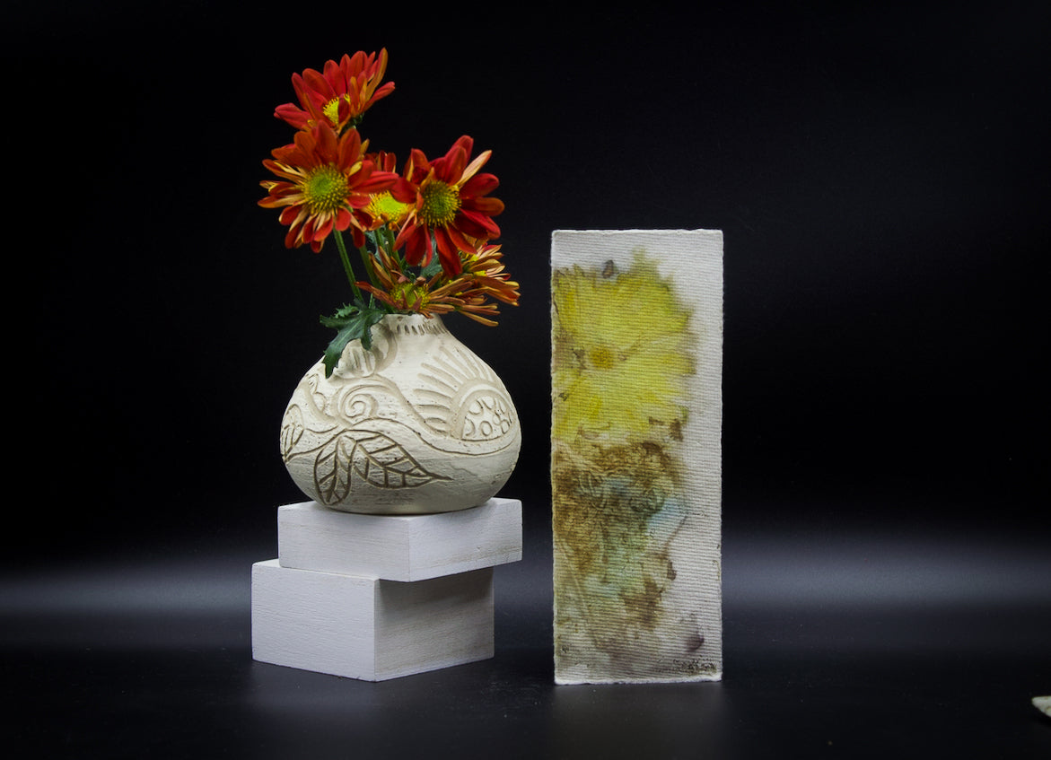 Plant-Stained Paper Bookmark - Artist Choice