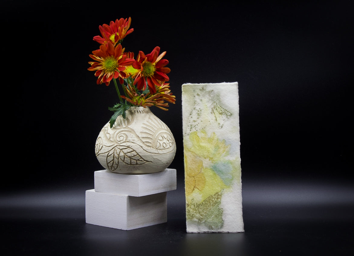 Plant-Stained Paper Bookmark - Artist Choice