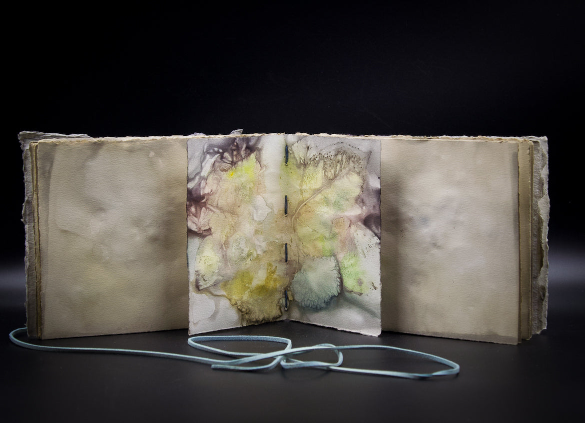 Plant-Stained Paper Journal - "Cora" - Hand-Dyed Interior Pages