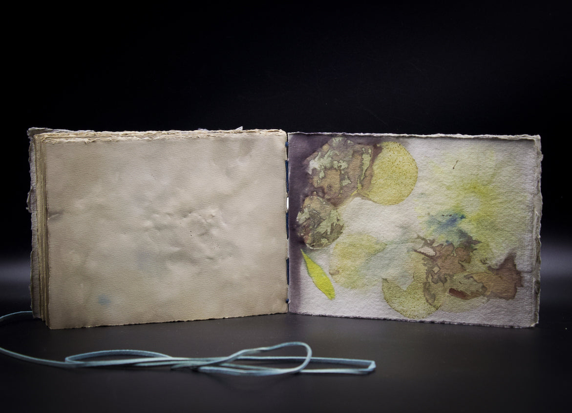 Plant-Stained Paper Journal - "Cora" - Hand-Dyed Interior Pages
