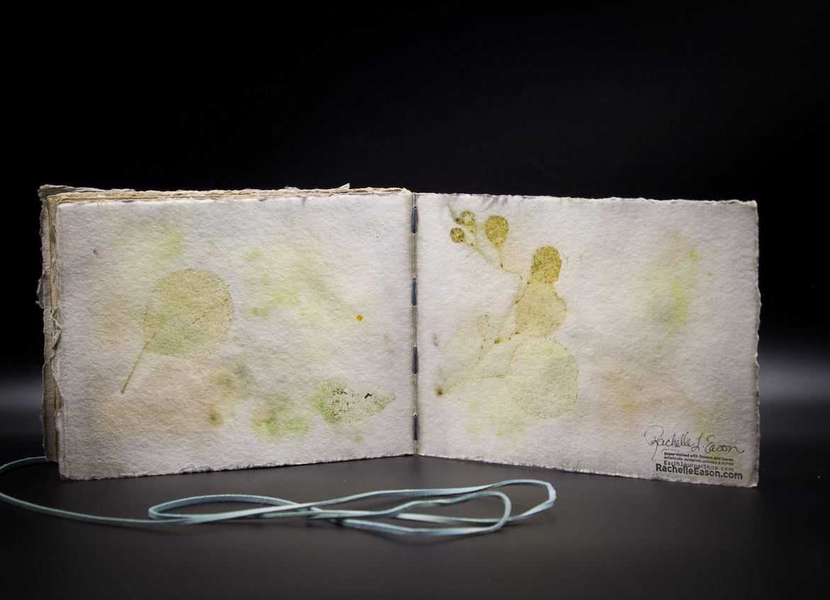 Plant-Stained Paper Journal - "Cora" - Hand-Dyed Interior Pages