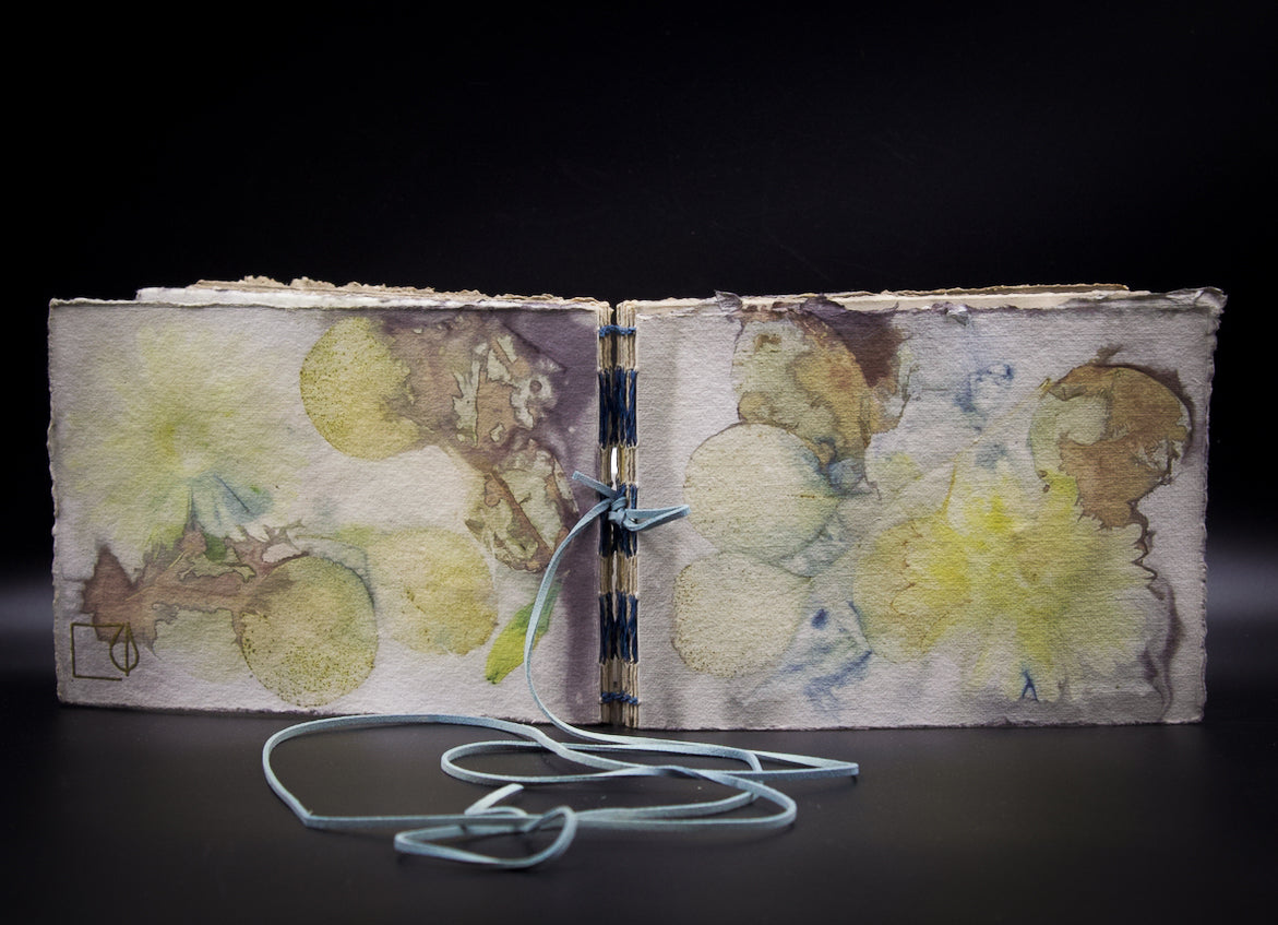 Plant-Stained Paper Journal - "Cora" - Hand-Dyed Interior Pages