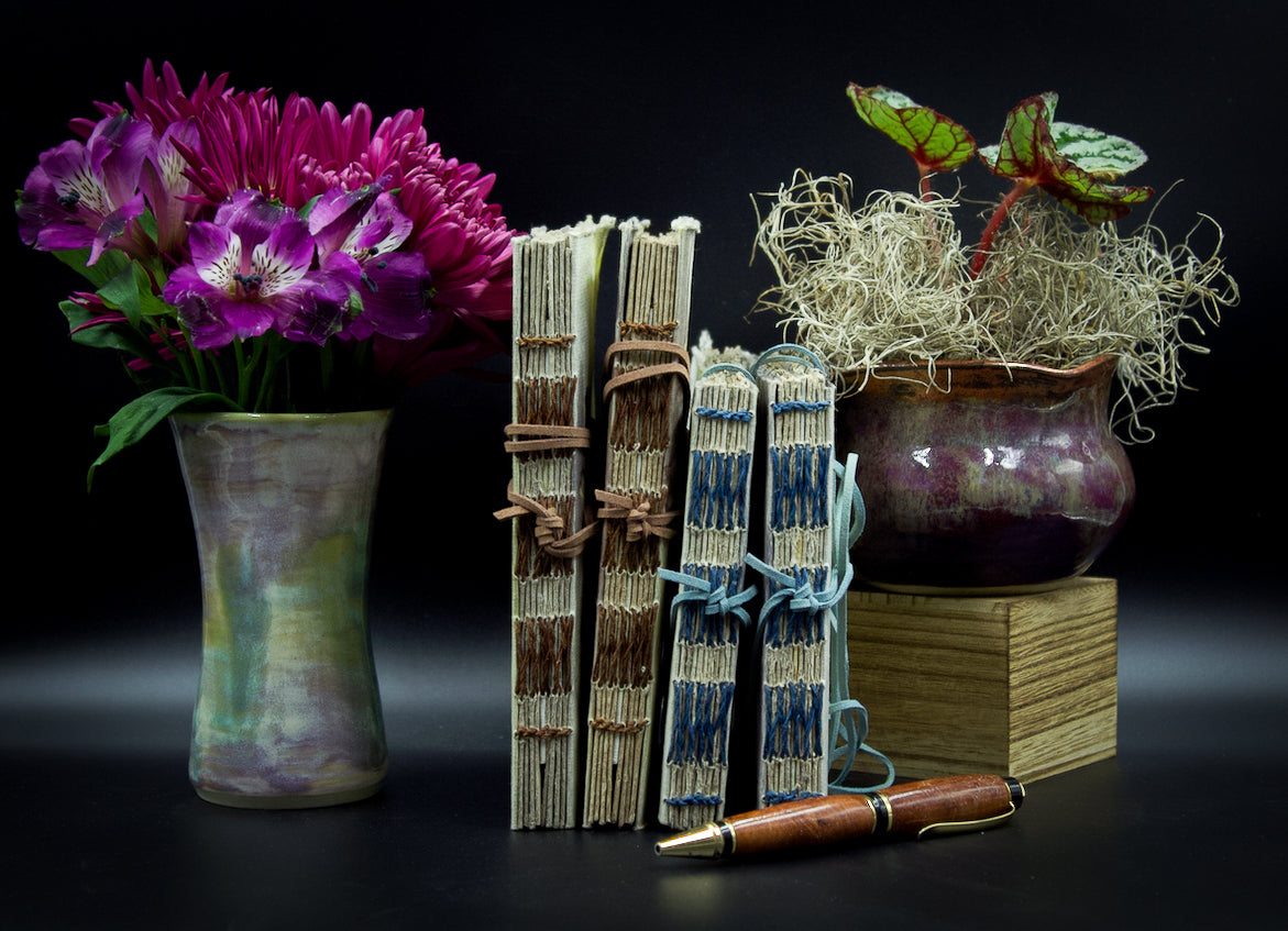 Plant-Stained Paper Journal - "Cora" - Hand-Dyed Interior Pages