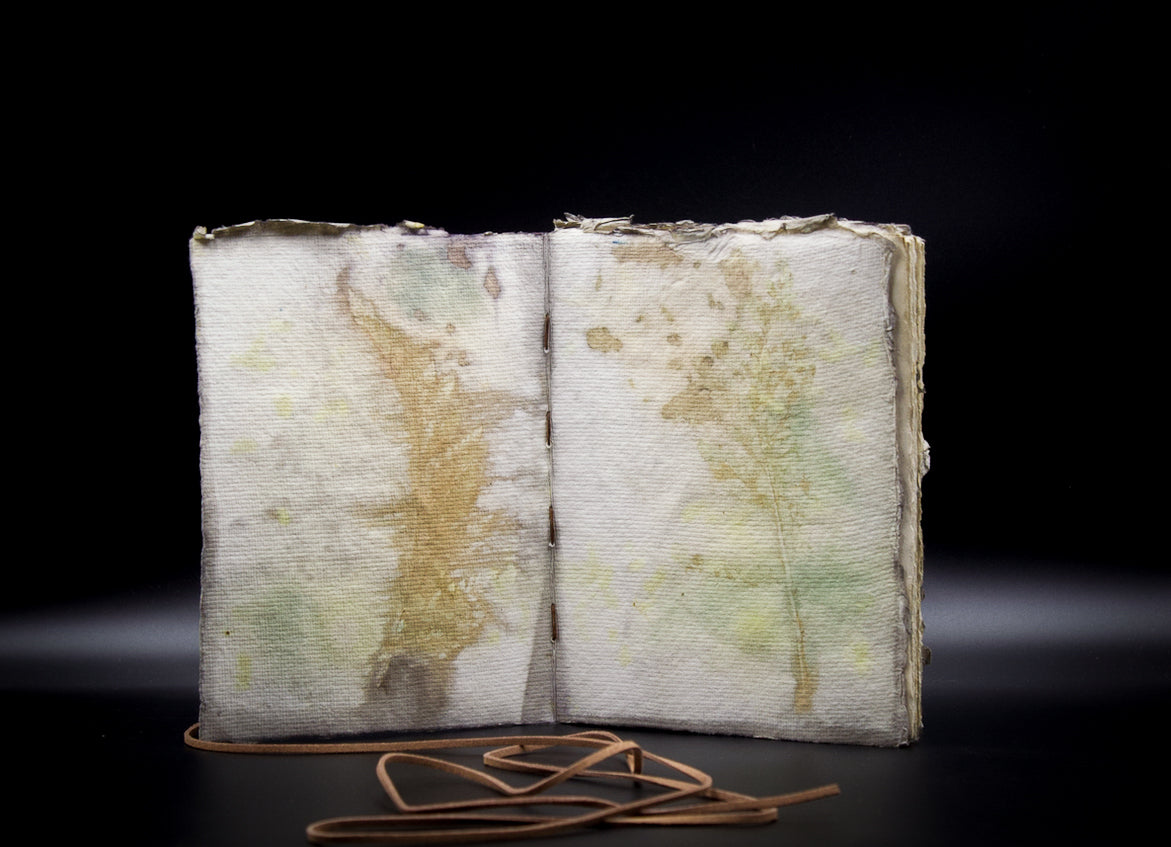 Plant-Stained Paper Plant-Stained Paper Journal - "Cerridwen" - Hand-Dyed Interior Pages