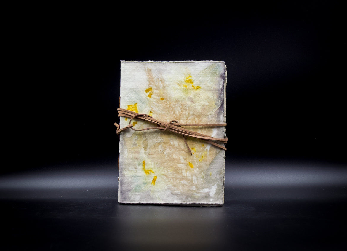Plant-Stained Paper Journal -  "Orla" -Hand-Dyed Interior Pages