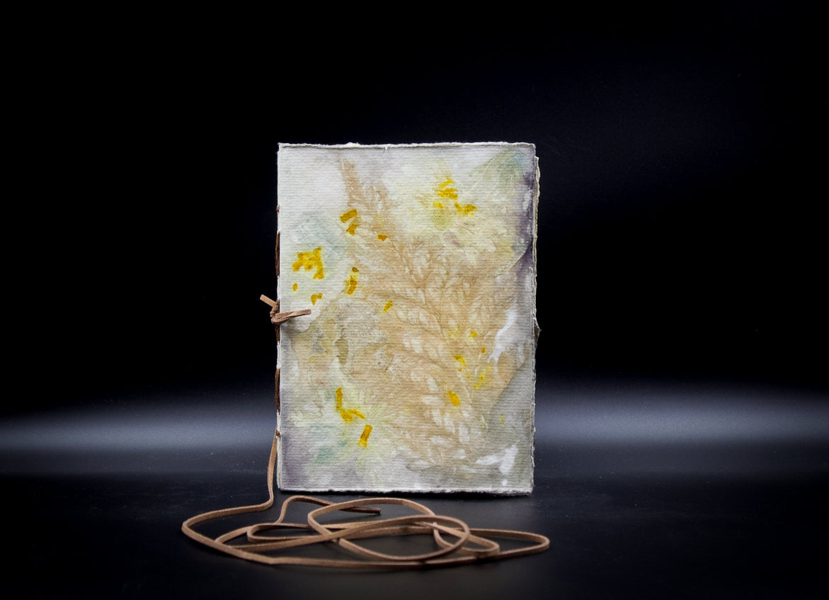 Plant-Stained Paper Journal -  "Orla" -Hand-Dyed Interior Pages