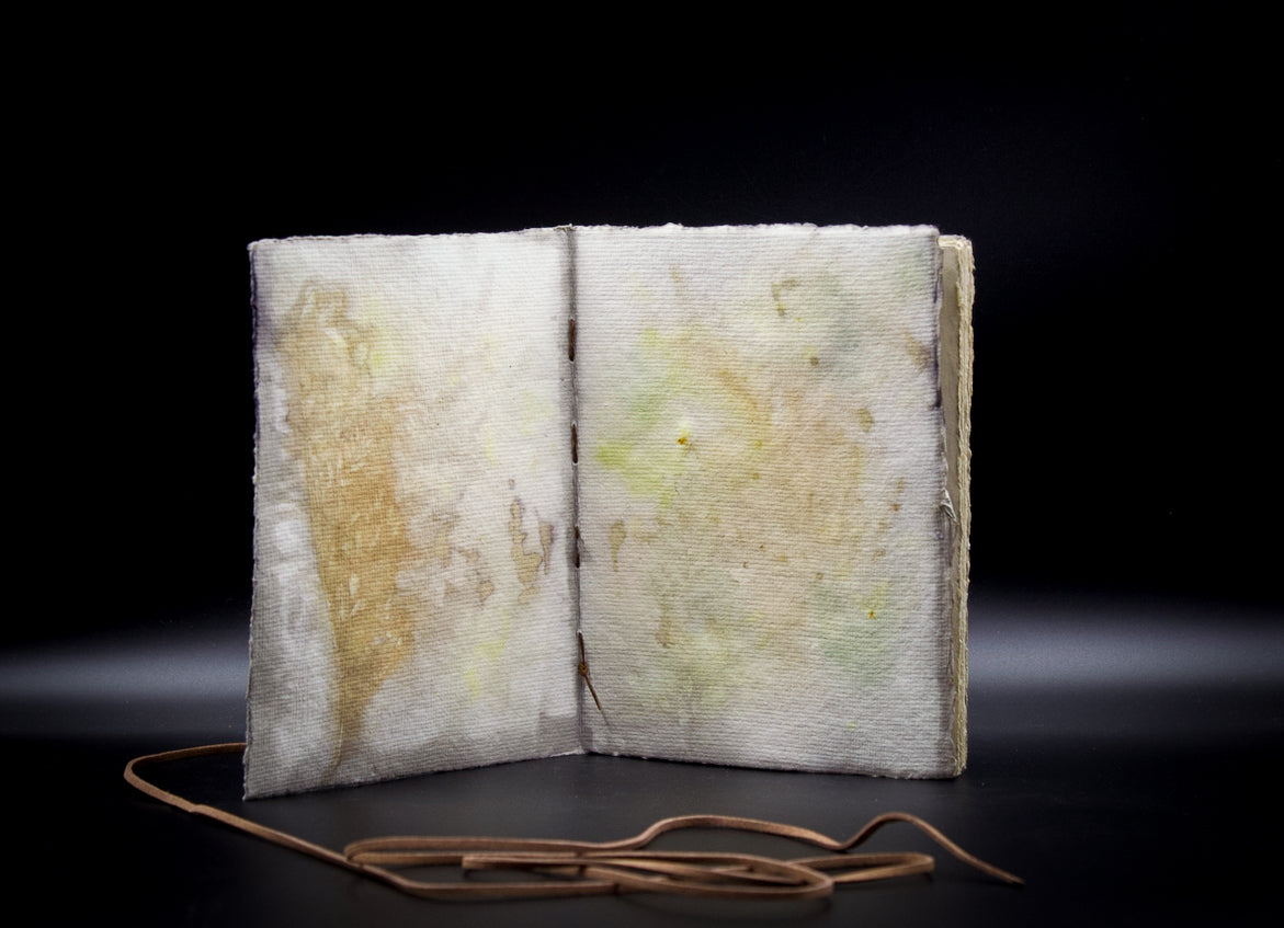 Plant-Stained Paper Journal -  "Orla" -Hand-Dyed Interior Pages