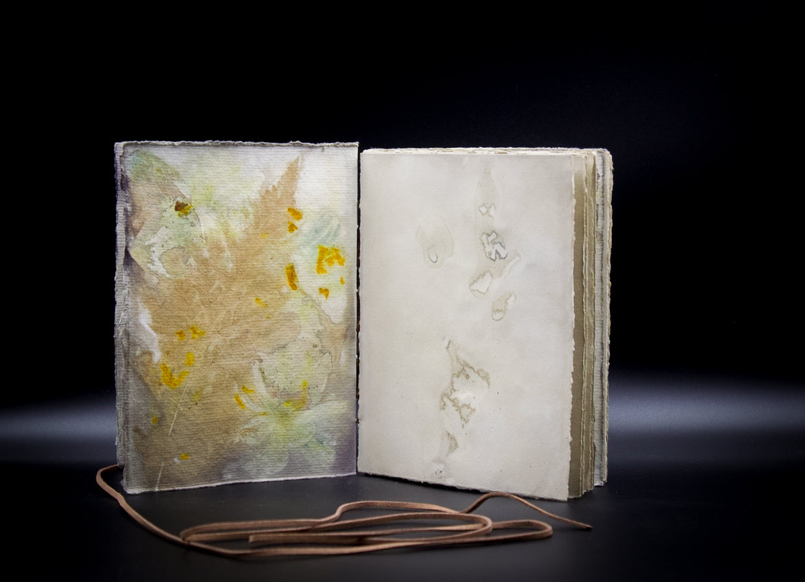 Plant-Stained Paper Journal -  "Orla" -Hand-Dyed Interior Pages