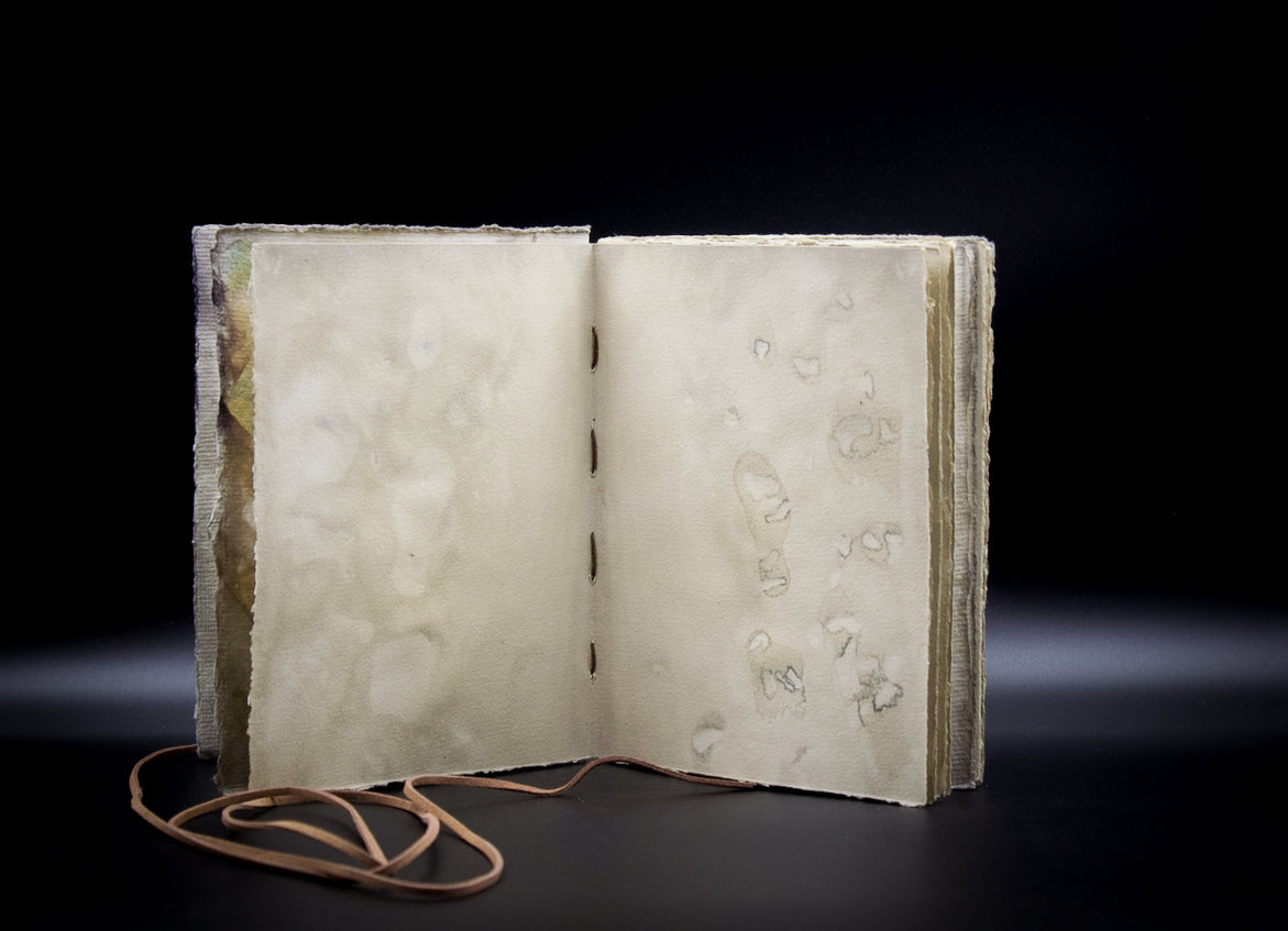 Plant-Stained Paper Journal -  "Orla" -Hand-Dyed Interior Pages