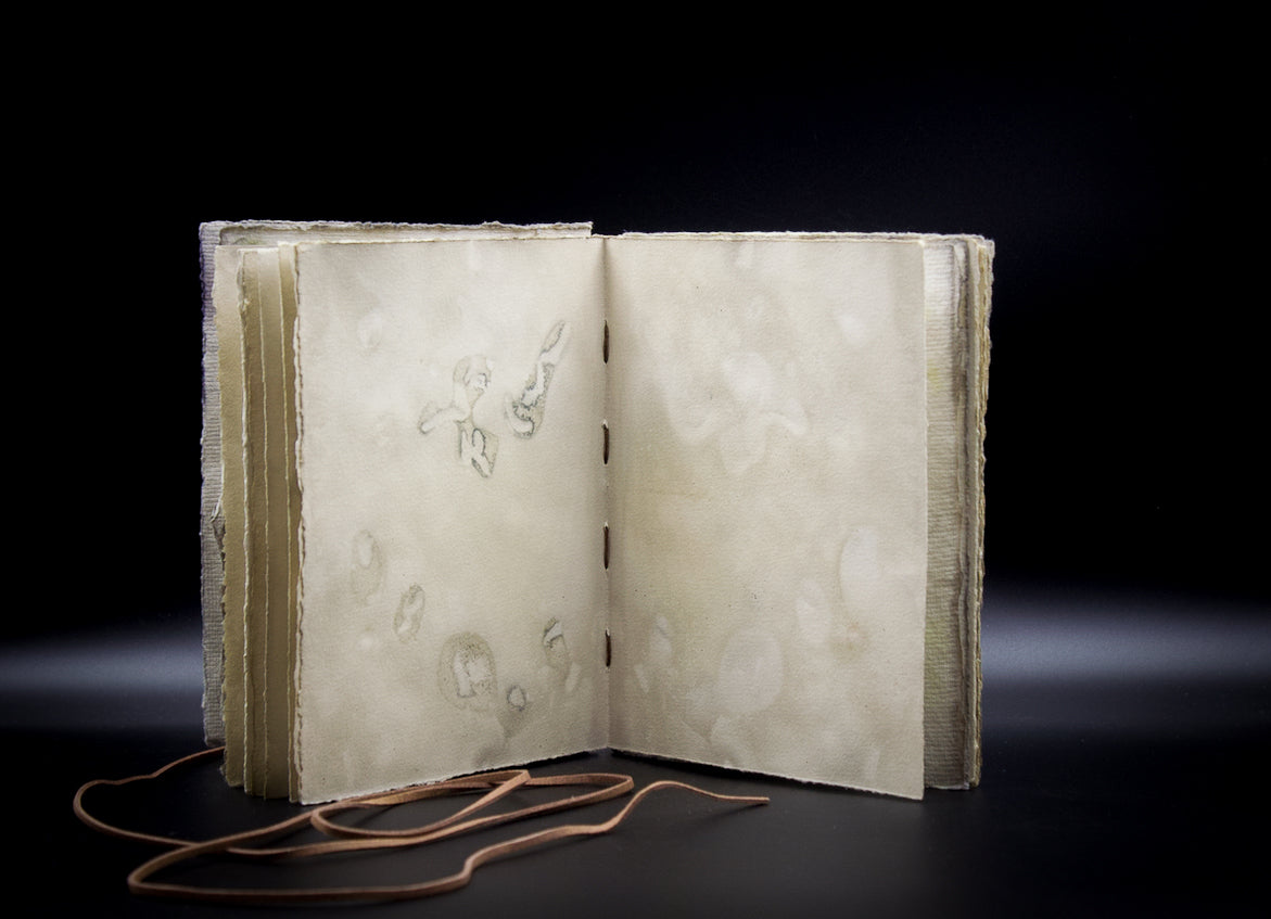 Plant-Stained Paper Journal -  "Orla" -Hand-Dyed Interior Pages