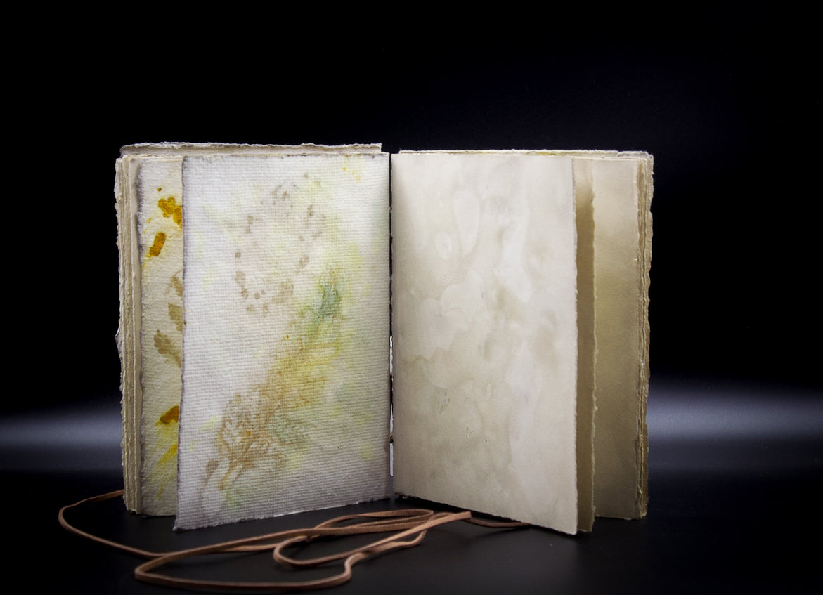Plant-Stained Paper Journal -  "Orla" -Hand-Dyed Interior Pages