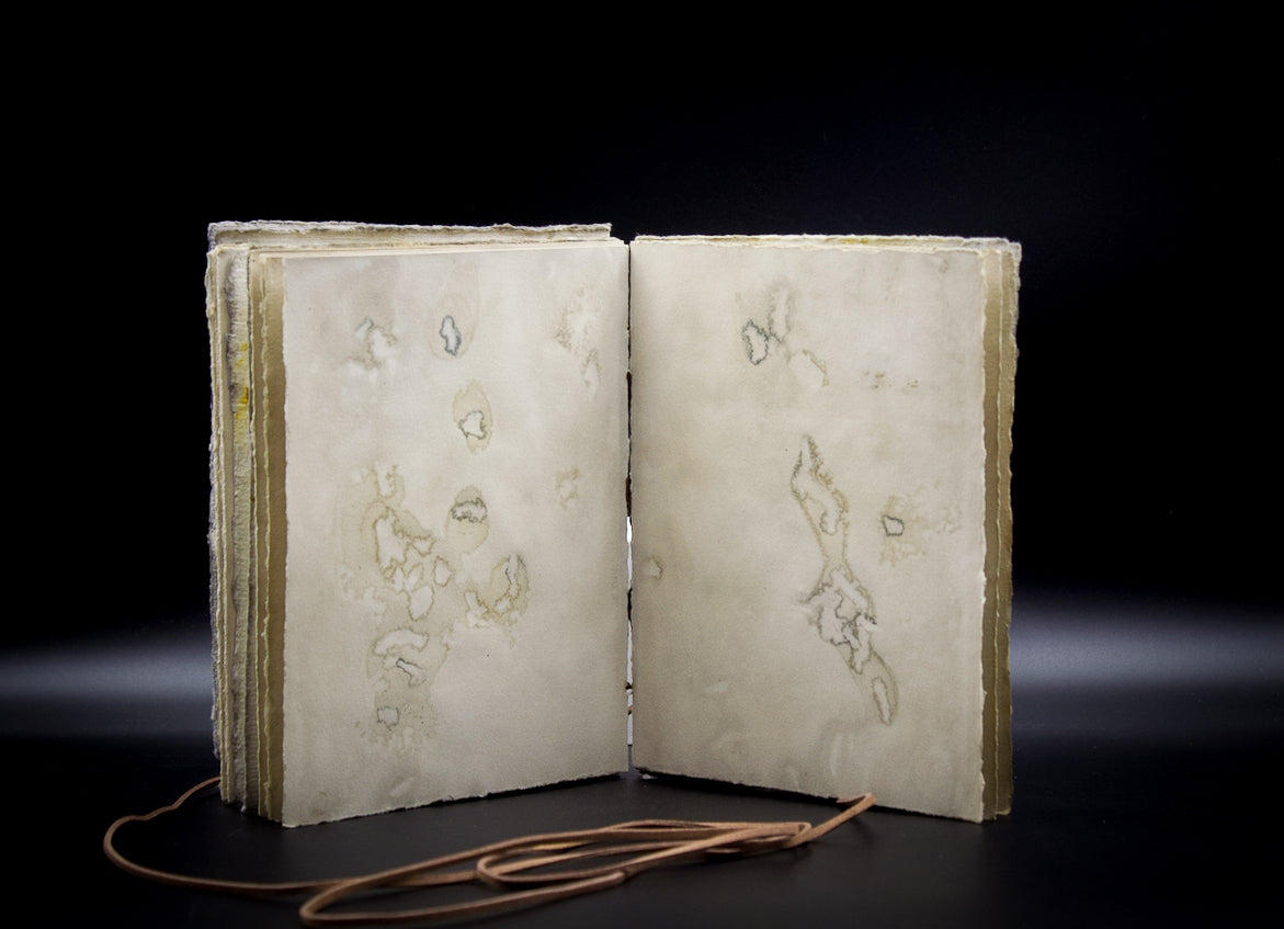 Plant-Stained Paper Journal -  "Orla" -Hand-Dyed Interior Pages