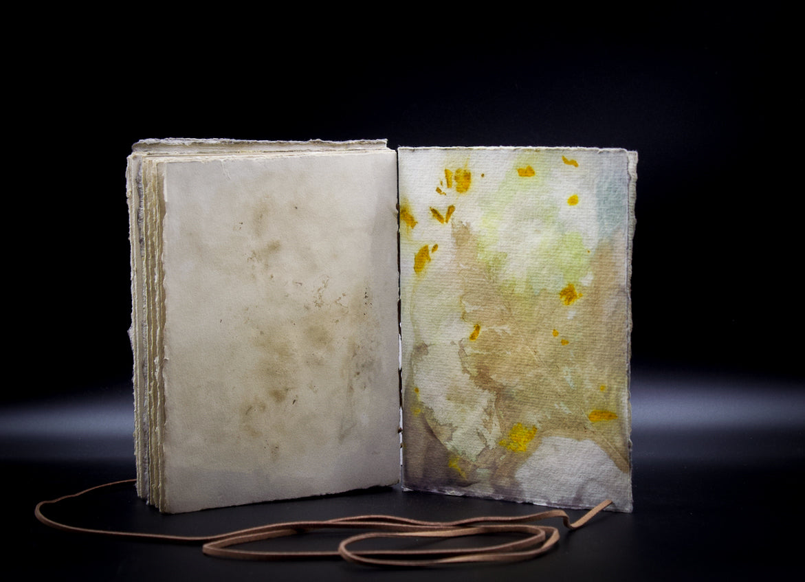 Plant-Stained Paper Journal -  "Orla" -Hand-Dyed Interior Pages