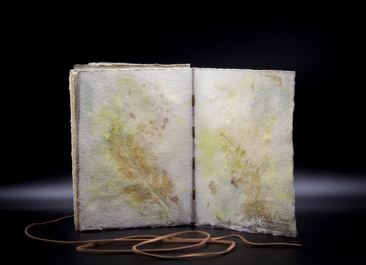 Plant-Stained Paper Journal -  "Orla" -Hand-Dyed Interior Pages