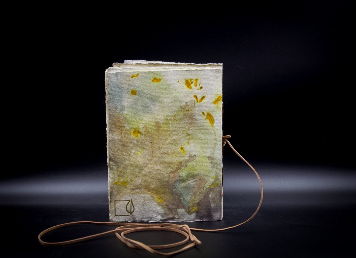 Plant-Stained Paper Journal -  "Orla" -Hand-Dyed Interior Pages