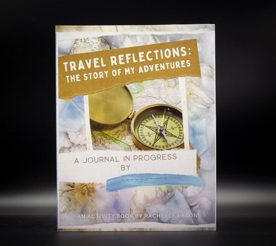 Plant-Stained Paper Printed Journal Activity Book - Travel Reflections: The Story of My Adventures