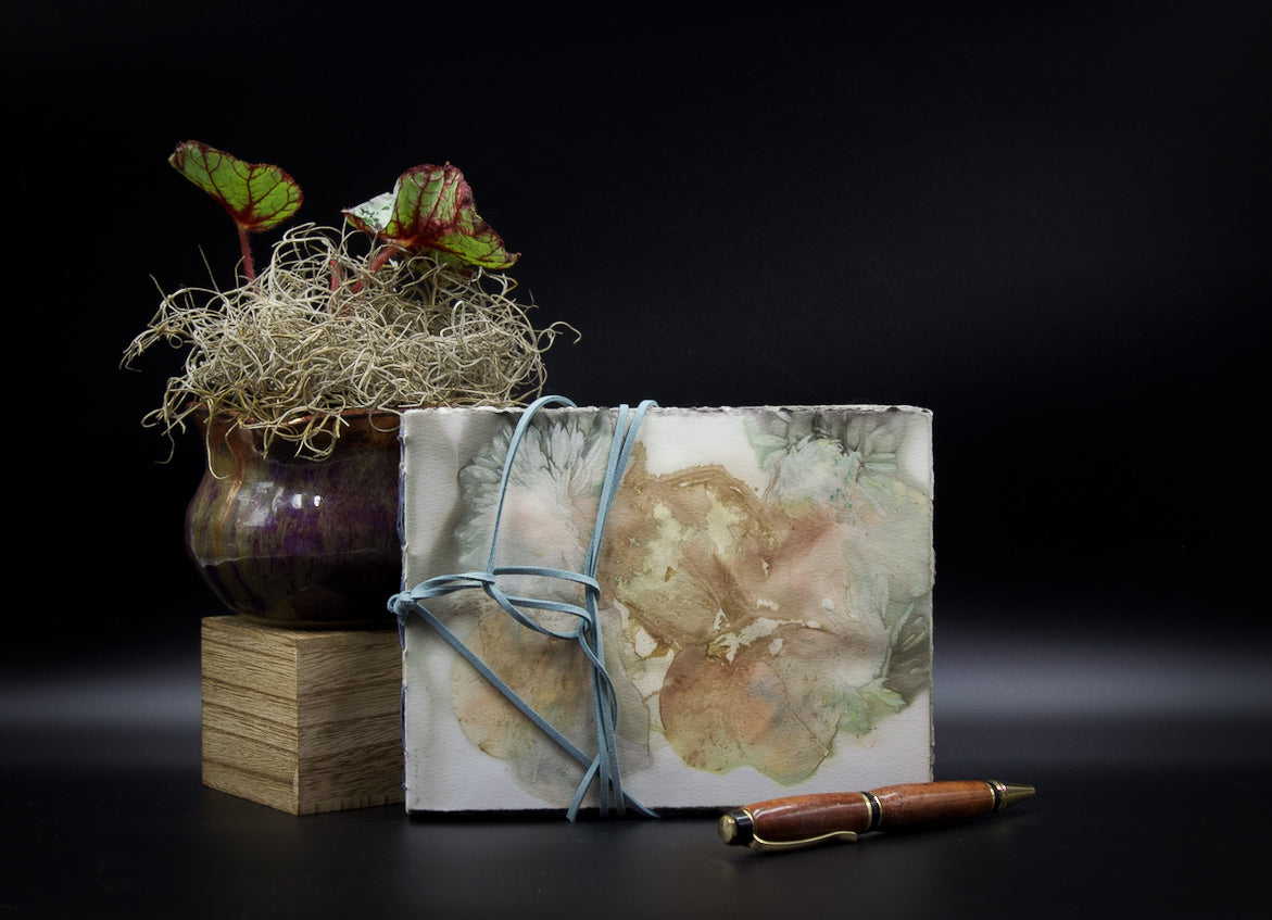 Plant-Stained Paper Journal - "Ashley"  Classic One-Sided - Landscape