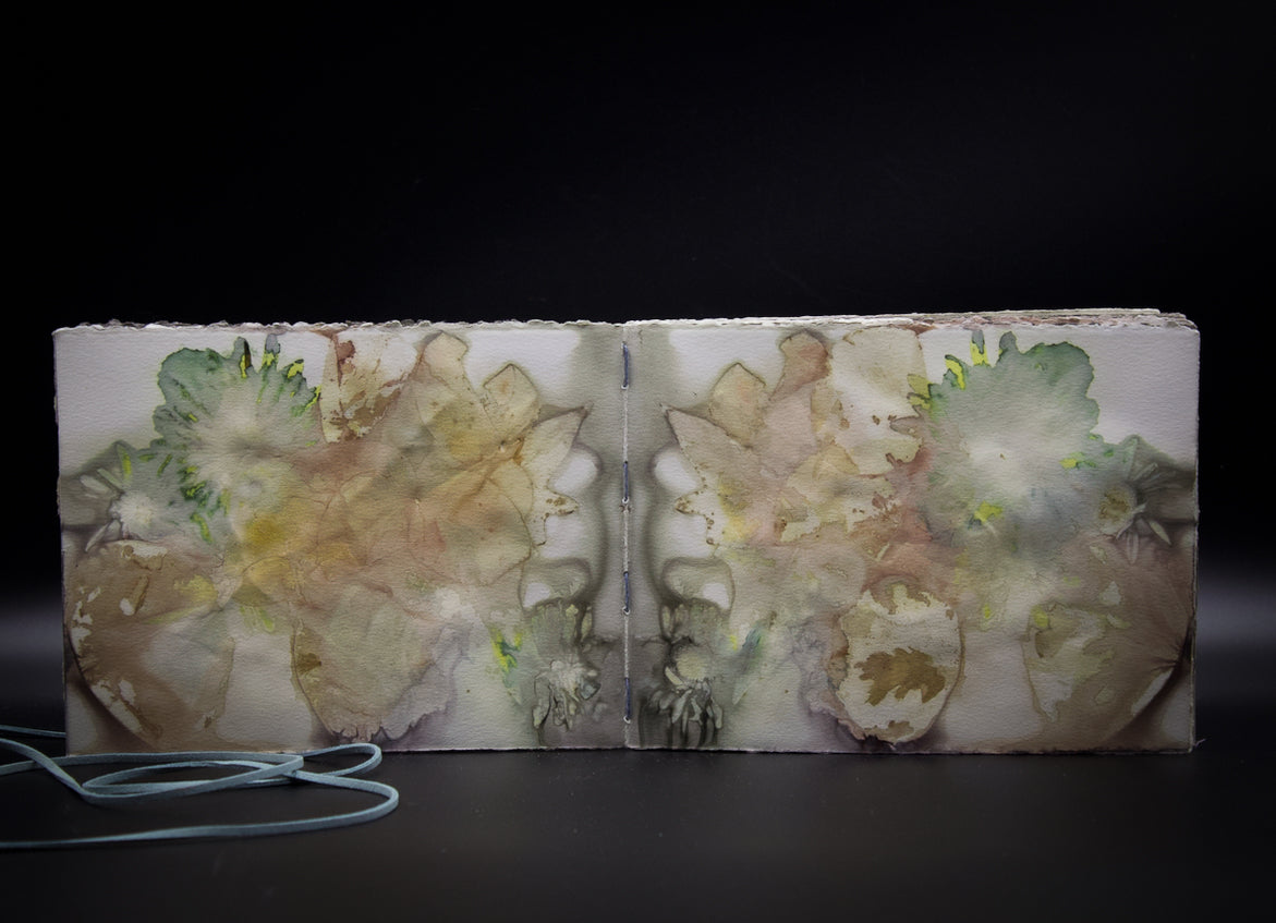 Plant-Stained Paper Journal - "Ashley"  Classic One-Sided - Landscape
