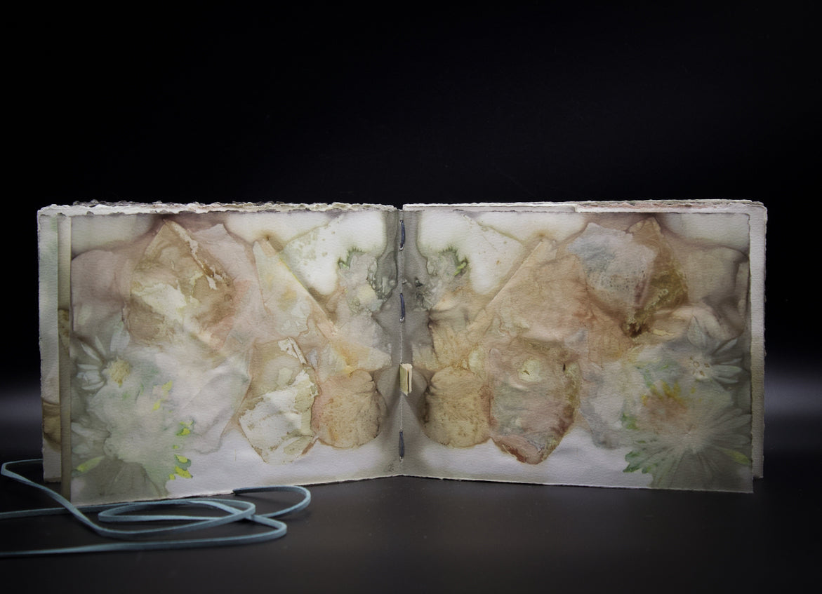 Plant-Stained Paper Journal - "Ashley"  Classic One-Sided - Landscape