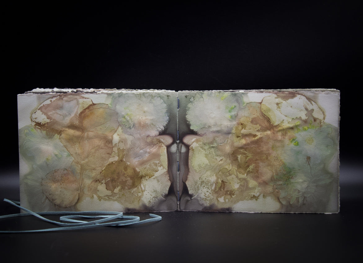 Plant-Stained Paper Journal - "Ashley"  Classic One-Sided - Landscape
