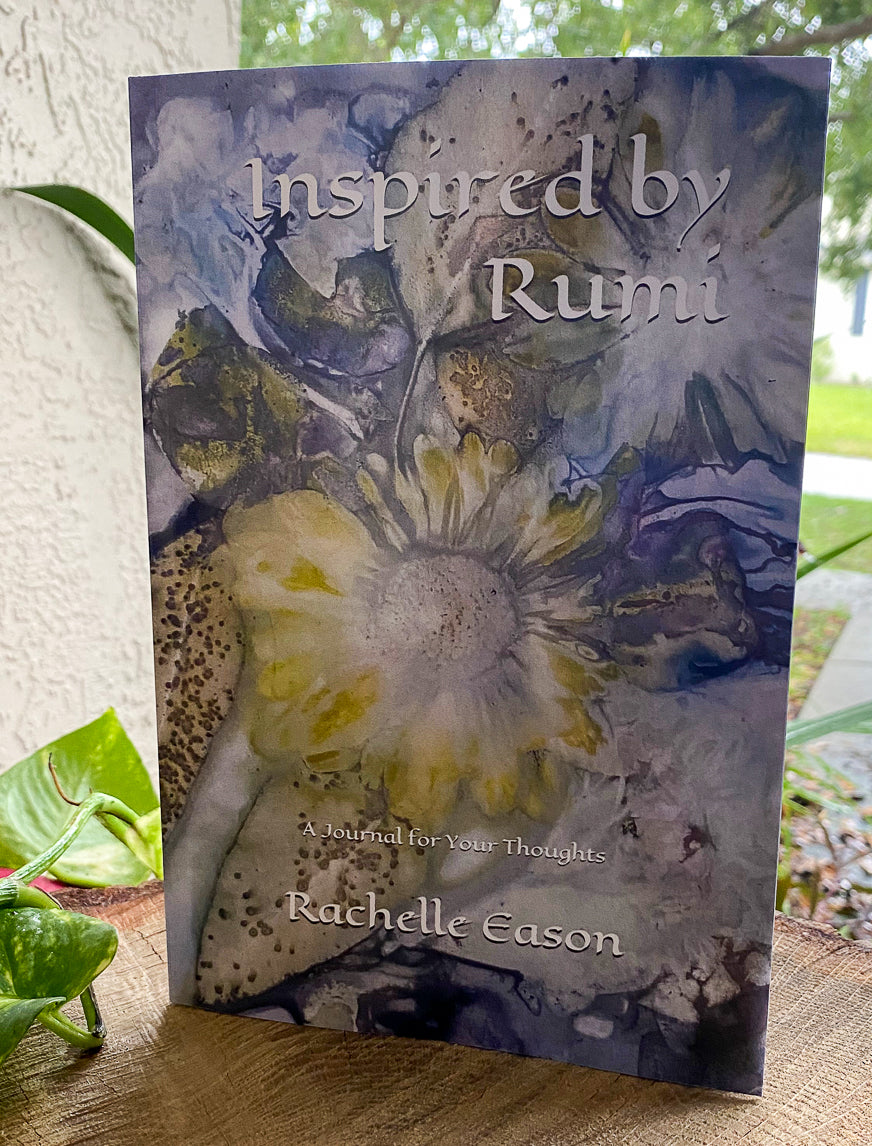 Plant-Stained Paper Journal - Inspired by Rumi Printed Book - A Journal for Your Thoughts