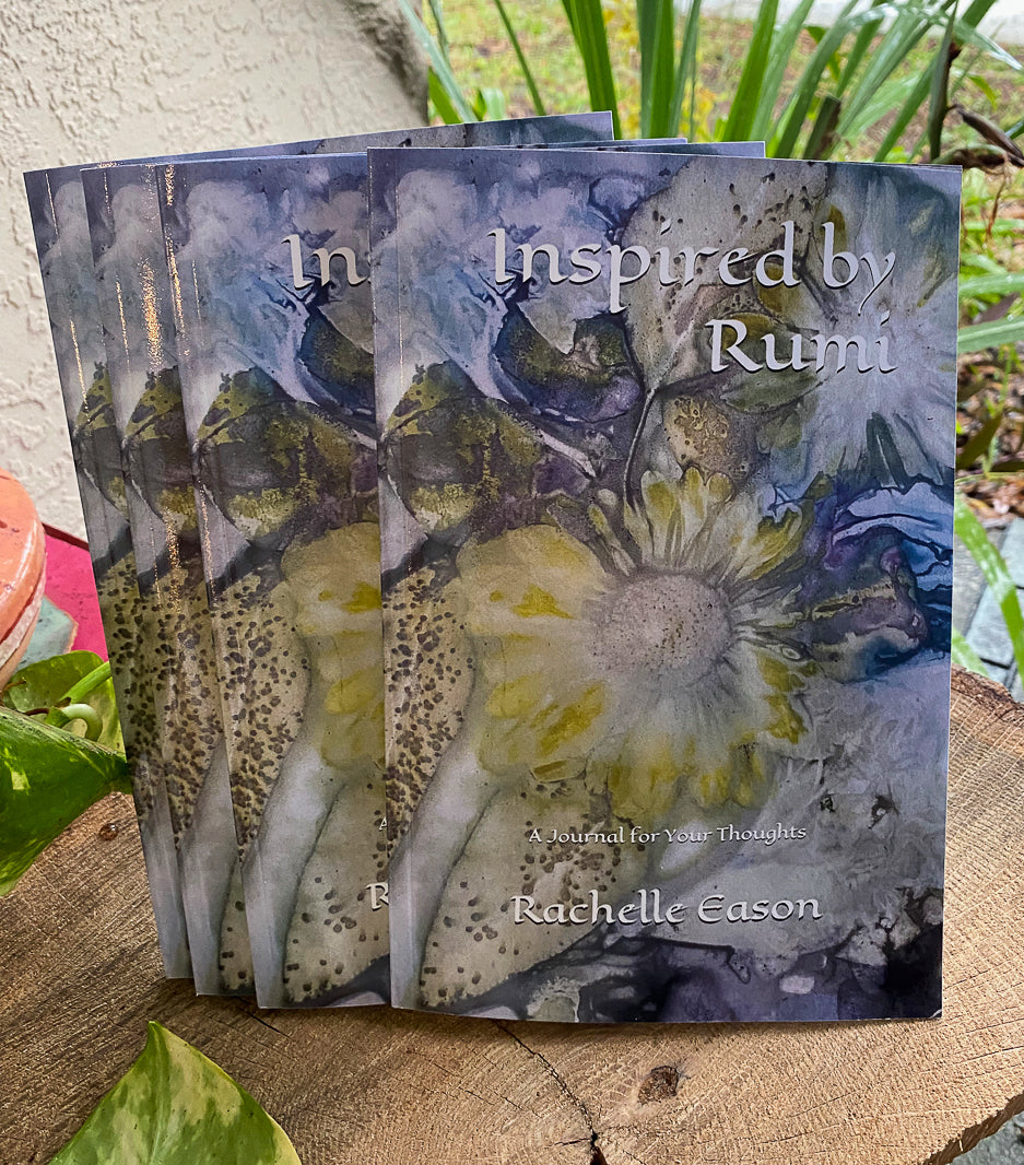 Plant-Stained Paper Journal - Inspired by Rumi Printed Book - A Journal for Your Thoughts