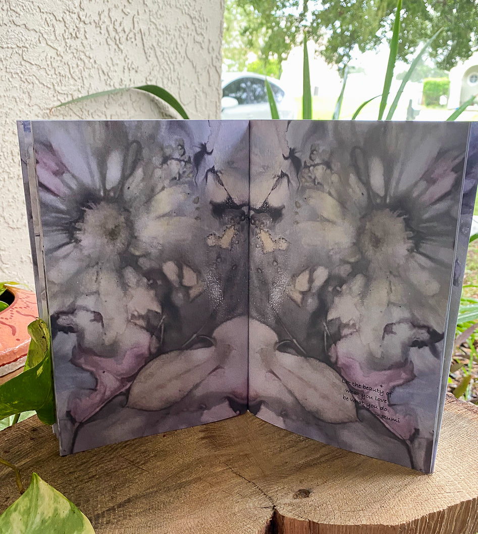Plant-Stained Paper Journal - Inspired by Rumi Printed Book - A Journal for Your Thoughts