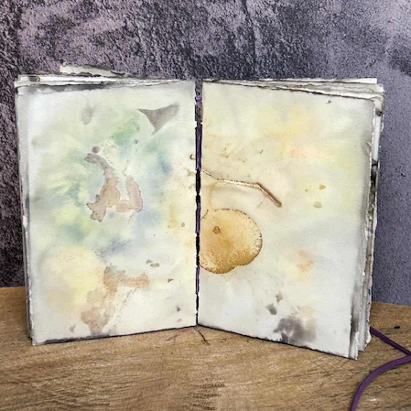Plant-Stained Paper Journal - Small Classic - "Lizzie" - Plant-Stained Interior Pages