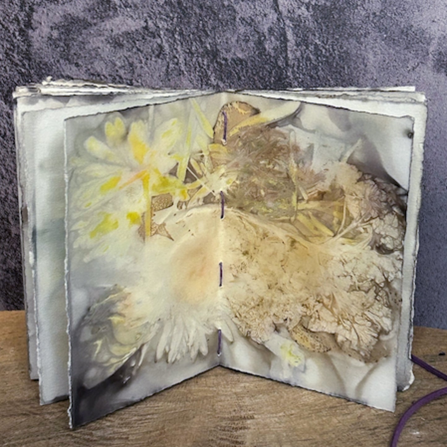 Plant-Stained Paper Journal - Small Classic - "Lizzie" - Plant-Stained Interior Pages