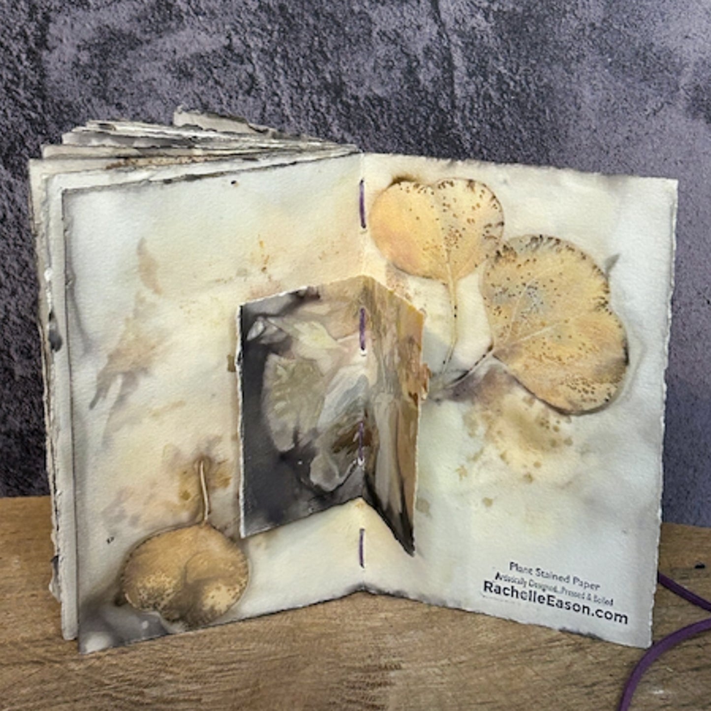 Plant-Stained Paper Journal - Small Classic - "Lizzie" - Plant-Stained Interior Pages