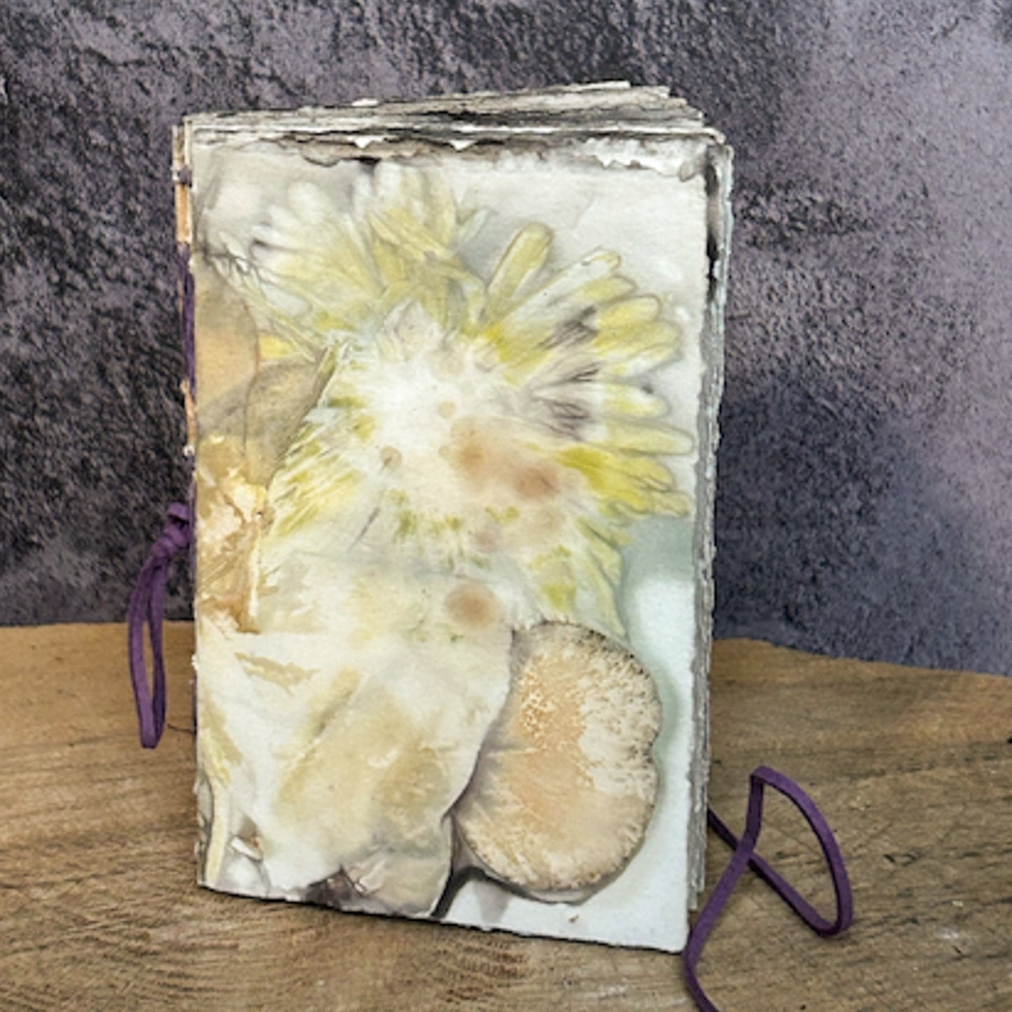 Plant-Stained Paper Journal - Small Classic - "Lizzie" - Plant-Stained Interior Pages