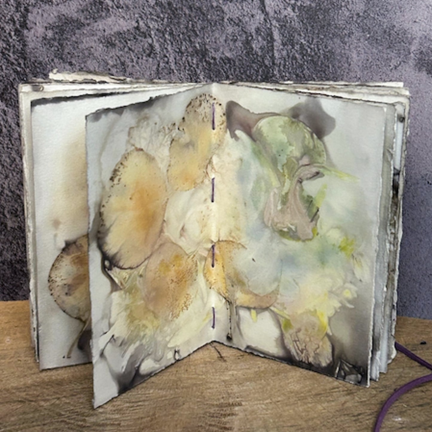 Plant-Stained Paper Journal - Small Classic - "Lizzie" - Plant-Stained Interior Pages